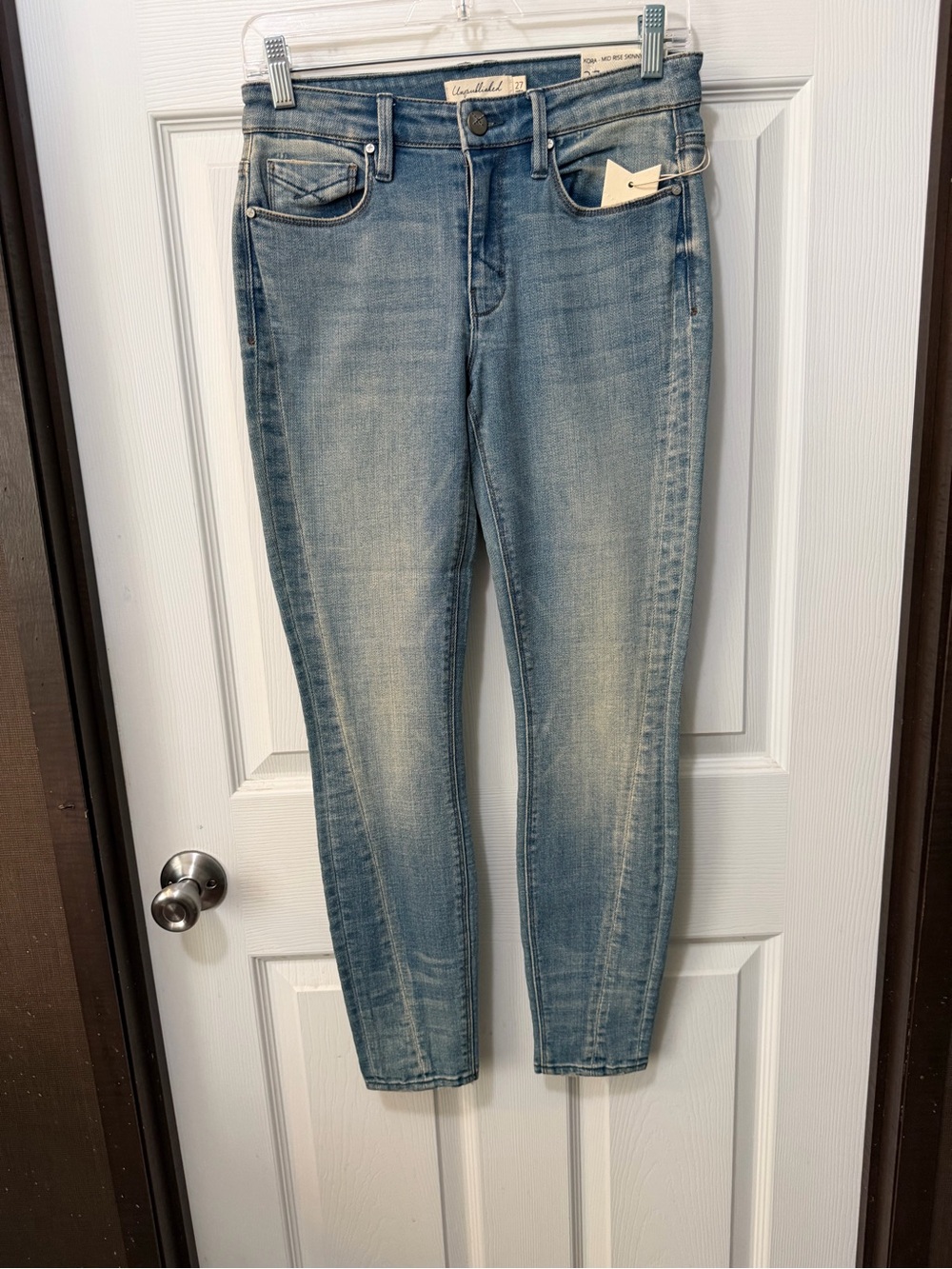 NWT Anthropologie Unpublished Kora Mid Rise Skinny Jeans Sz 27